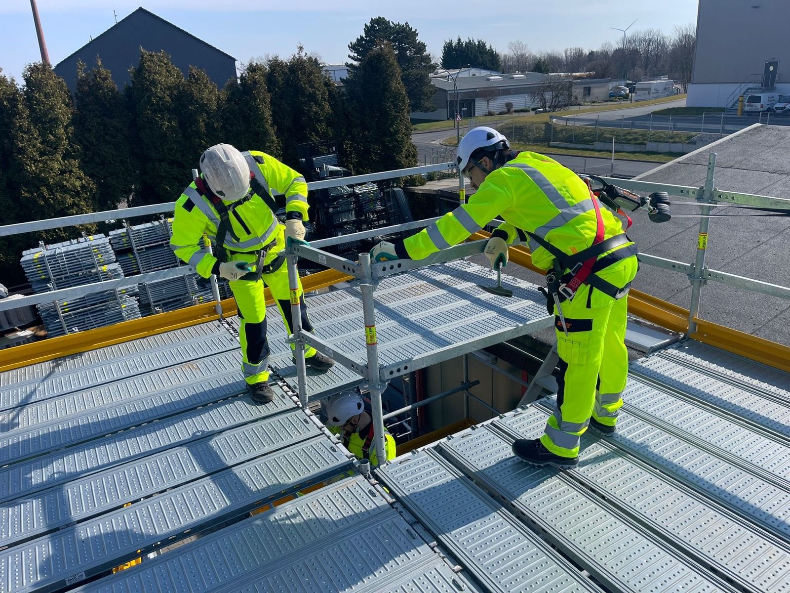 Industriegerüst von Basic GS auf einer Baustelle