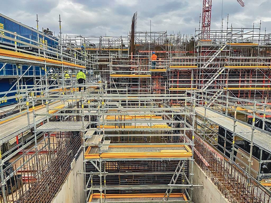 FAIR Project – scaffolding on the Darmstadt construction site